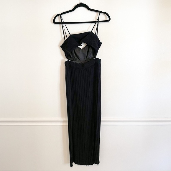 ALC Sienna Cutout Pleated Midi Dress XS - Picture 4 of 6